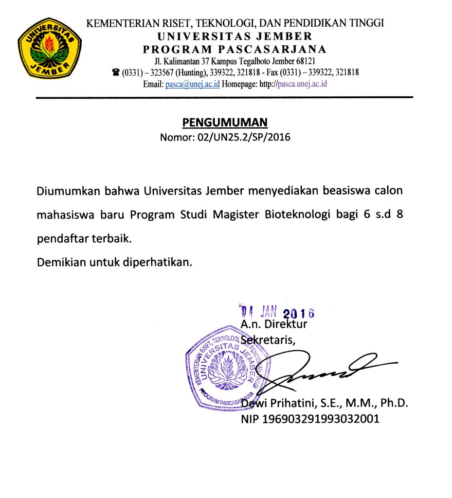 Beasiswa UKT Biotek