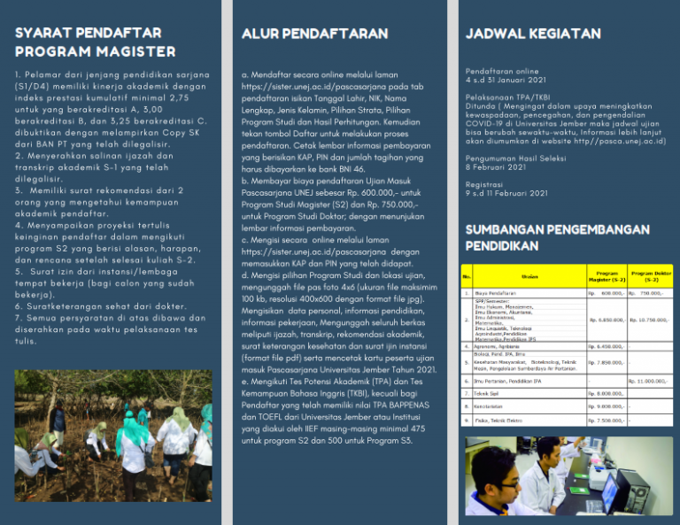 Brosur Penerimaan Mahasiswa Baru Pascasarjana Universitas Jember ...